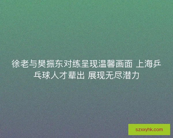 徐老与樊振东对练呈现温馨画面 上海乒乓球人才辈出 展现无尽潜力